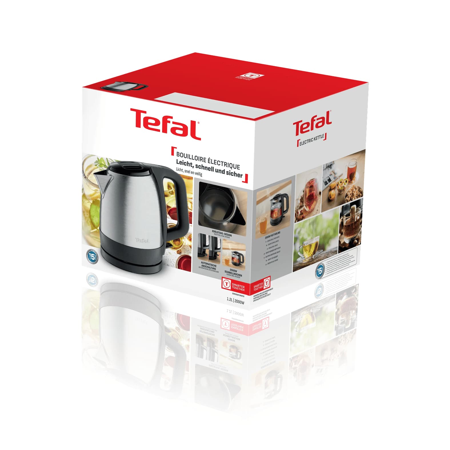 Tefal Express 1,2 L waterkoker RVS - snelle opwarming - automatische uitschakeling KI1E0DE0 - Afbeelding 2