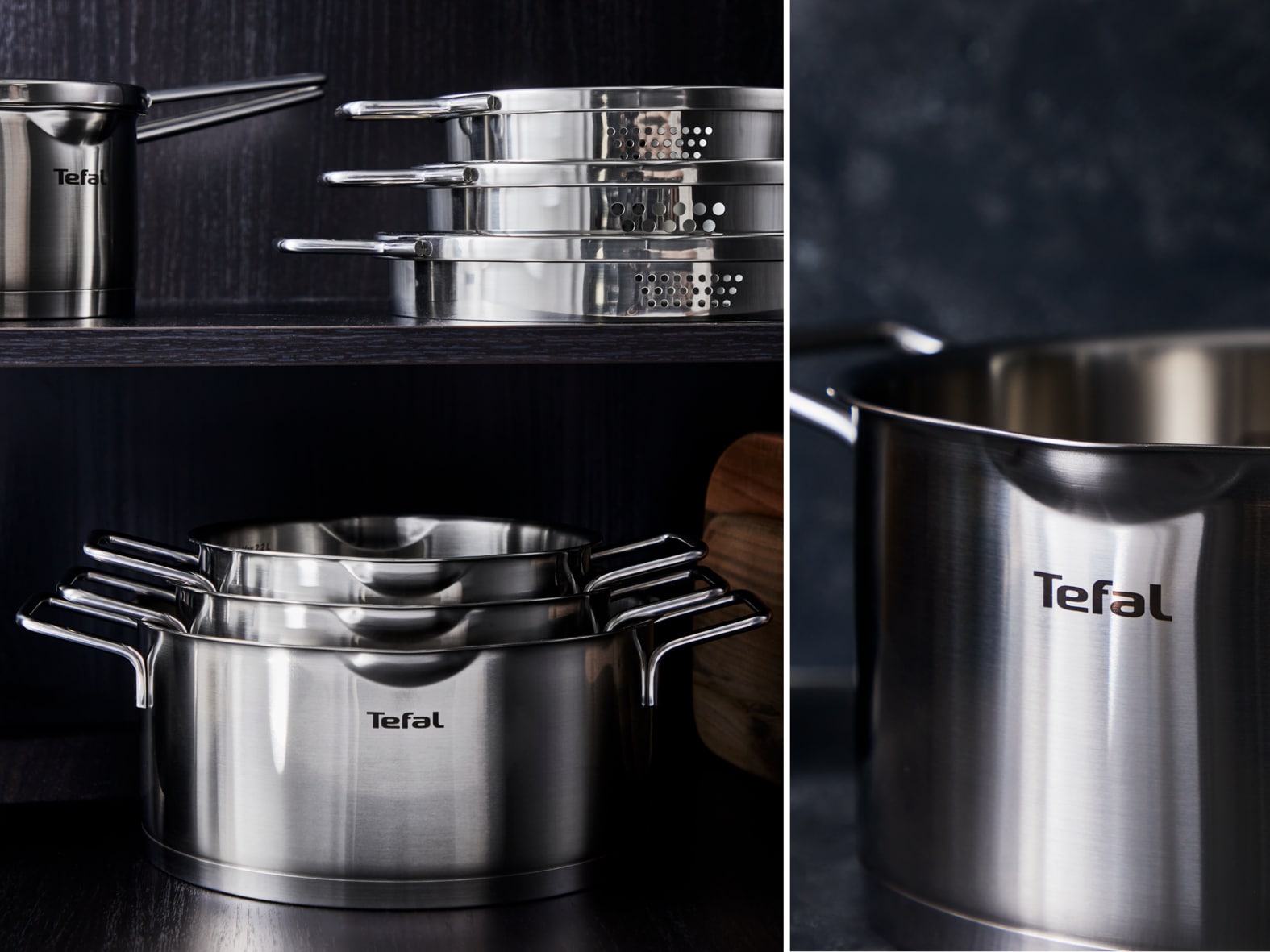 Tefal Nordica 3-delige set (steelpan 16 cm, kookpan 20/24 cm) - inductie - Afbeelding 8