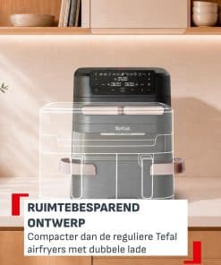 Tefal Ever Fry Trio Air fryer met 3 kookzones - Infraroodtechnologie - 12 L EY968FE0 - Afbeelding 6
