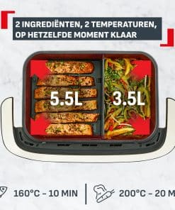 Tefal Ever Fry Dual Flex EY9278 Airfryer met flexibel tussenschot en infraroodtechnologie - 7 programma's - 9L - Afbeelding 3
