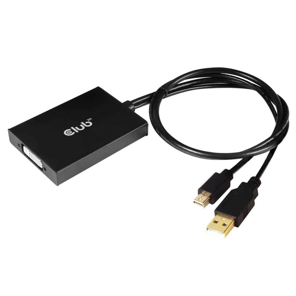 CLUB3D MiniDisplayPort 1.2a to Dual Link DVI-D Active Adapter - Afbeelding 2