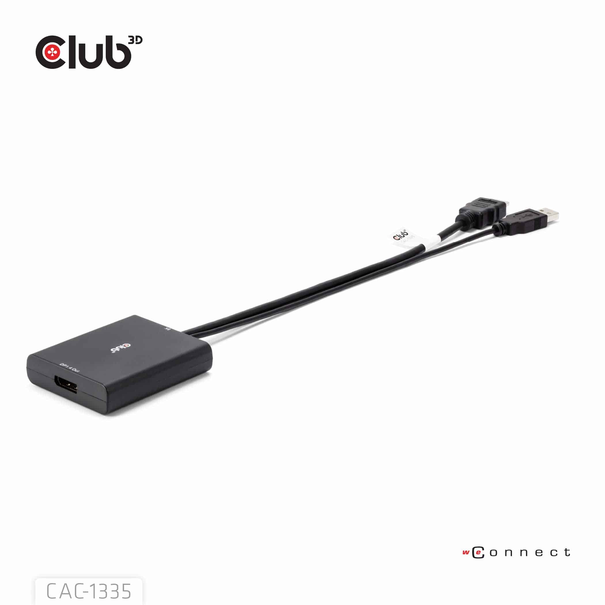CLUB3D HDMI + Micro USB to DisplayPort 4K120Hz or 8K30Hz M/F Active Adapter - Afbeelding 7
