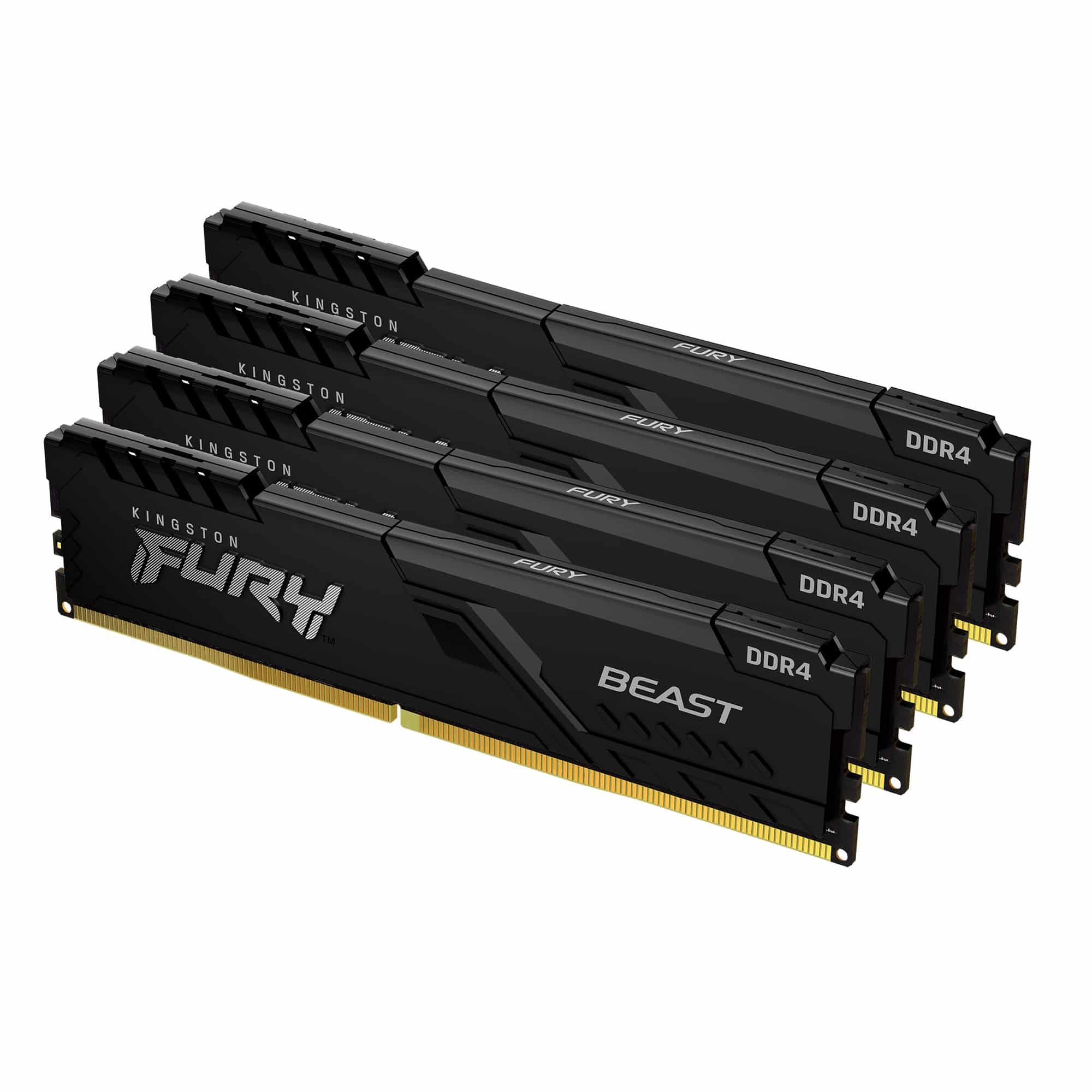 Kingston Technology FURY Beast 32GB 3200MT/s DDR4 CL16 DIMM (Kit van 4) Black