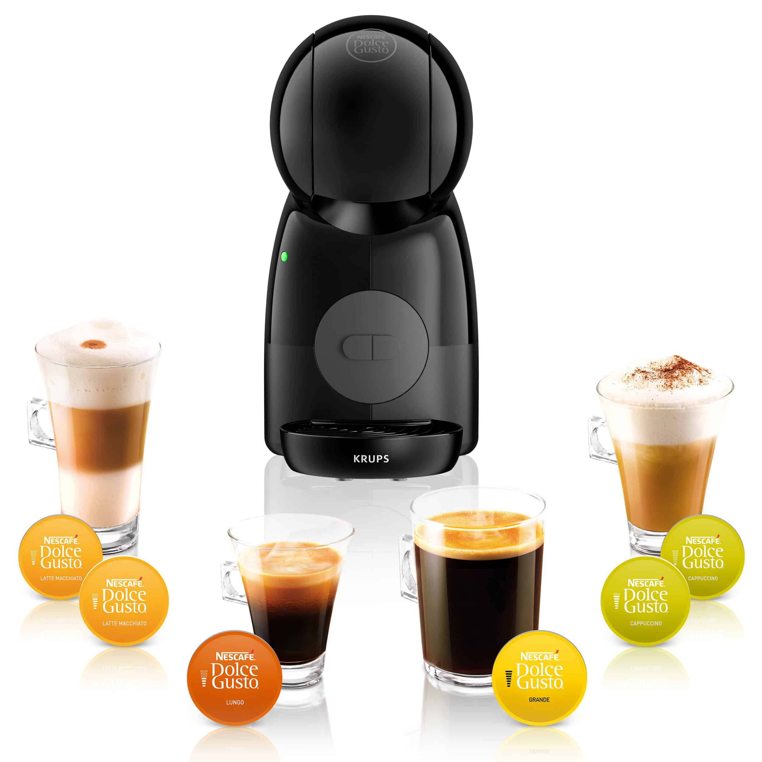 Krups Piccolo XS NESCAFÉ DOLCE GUSTO KP1A3B HANDMATIGE KOFFIEMACHINE - ZWART/ANTRACIET - Afbeelding 6