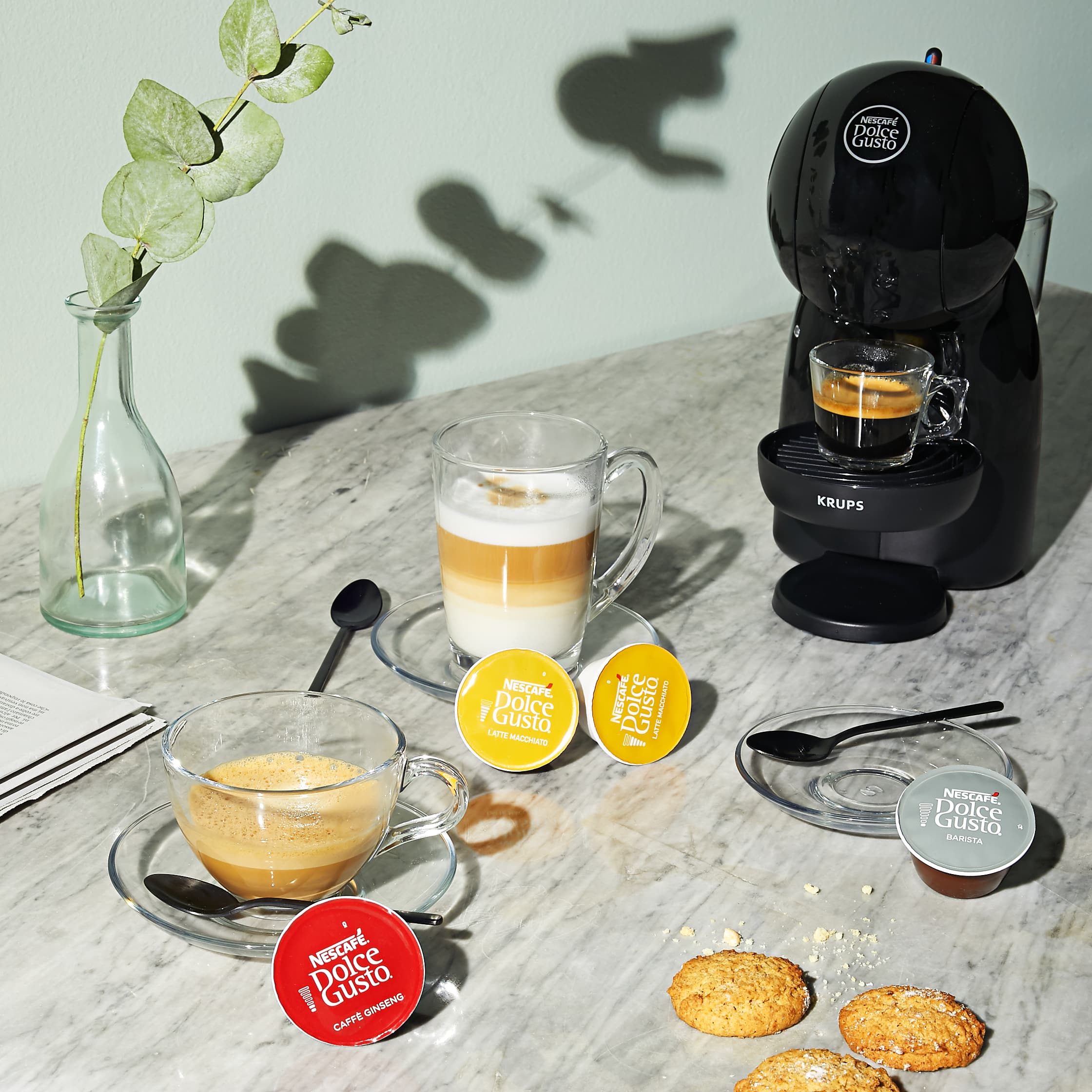 Krups Piccolo XS NESCAFÉ DOLCE GUSTO KP1A3B HANDMATIGE KOFFIEMACHINE - ZWART/ANTRACIET - Afbeelding 7