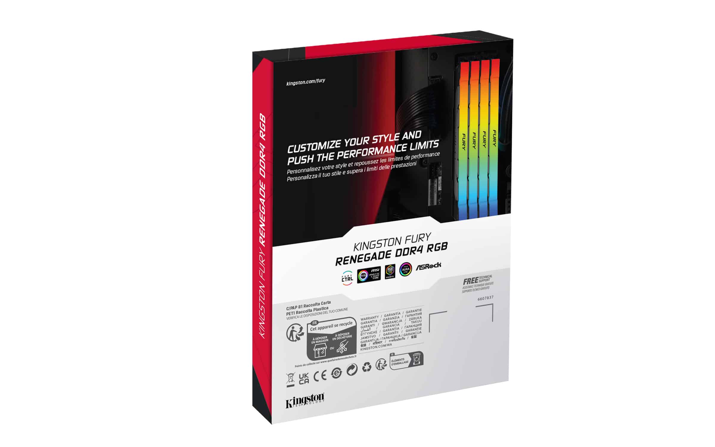 Kingston Technology FURY 128GB 3600MT/s DDR4 CL18 DIMM (set van 4) Renegade RGB - Afbeelding 6