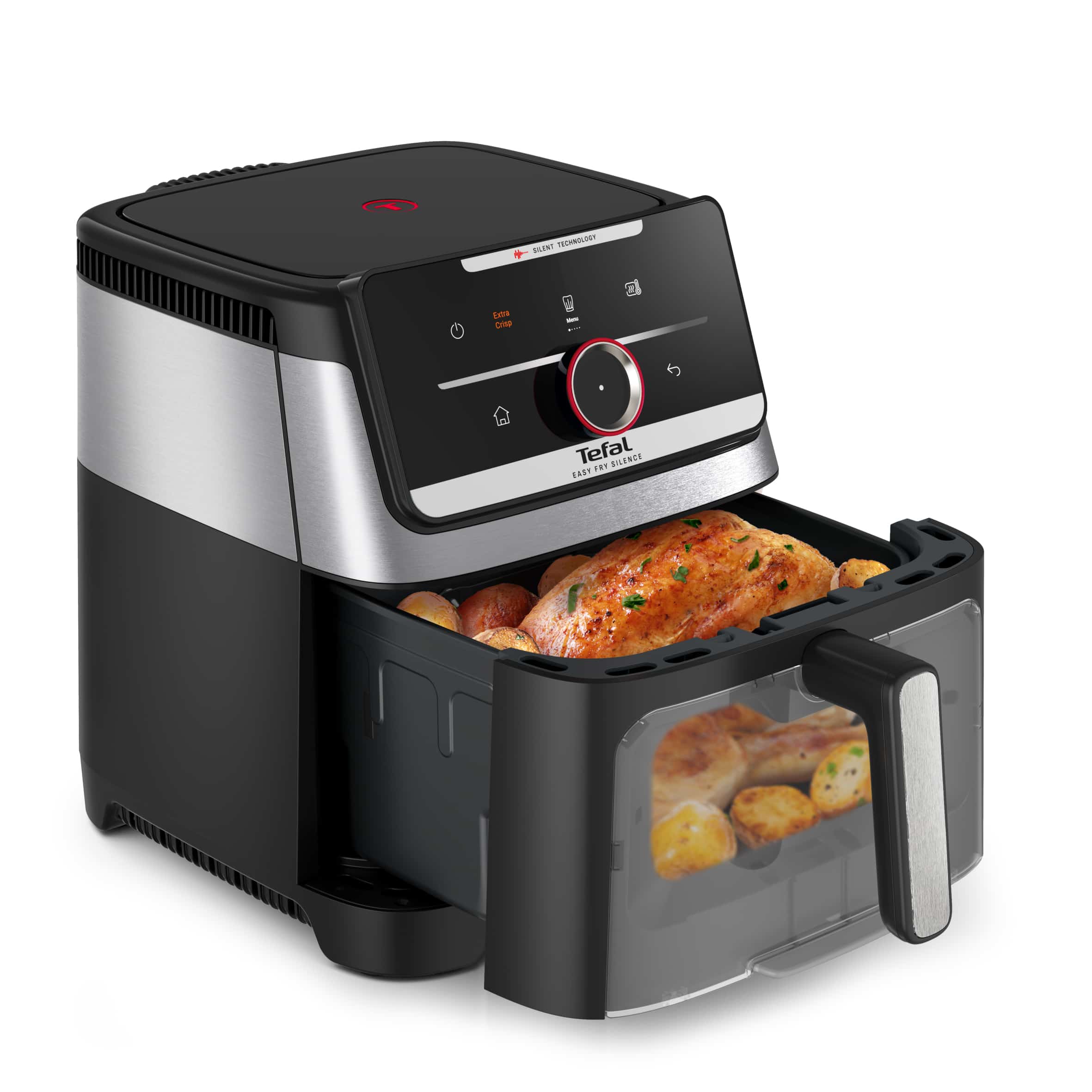 Tefal Easy Fry Smart & Silence XXL EY876D Stille air fryer met kijkvenster - Smart Assist - 7 L