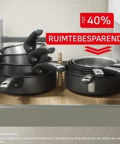 Tefal Excellence Ceram hapjespan 24 cm + deksel - Afbeelding 2