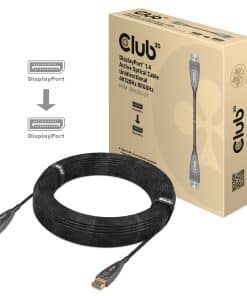 CLUB3D DisplayPort 1.4 Active Optical Cable Unidirectional 4K120Hz 8K60Hz M/M 20m/65.62ft - Afbeelding 2