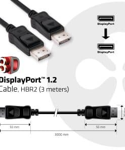 CLUB3D Displayport 1.2 Cable M/M 3Meter 4K60Hz 21.6Gbps - Afbeelding 5