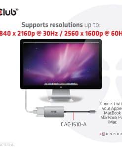 CLUB3D USB3.2 Gen1 Type-C to Dual Link DVI-D HDCP OFF version Active Adapter M/F for Apple Cinema Displays - Afbeelding 7