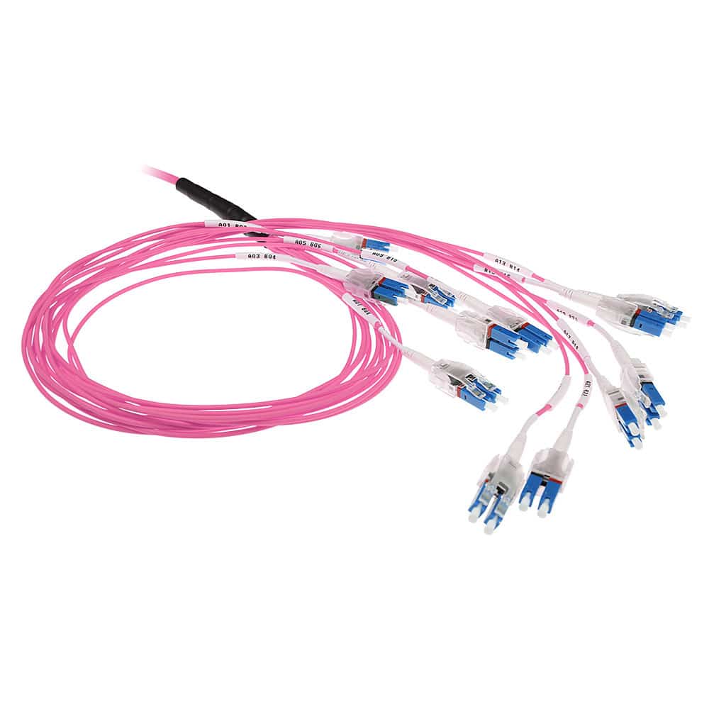ACT 10 meter Multimode 50/125 OM4 glasvezel prefabkabel 24F LC Polarity Twist