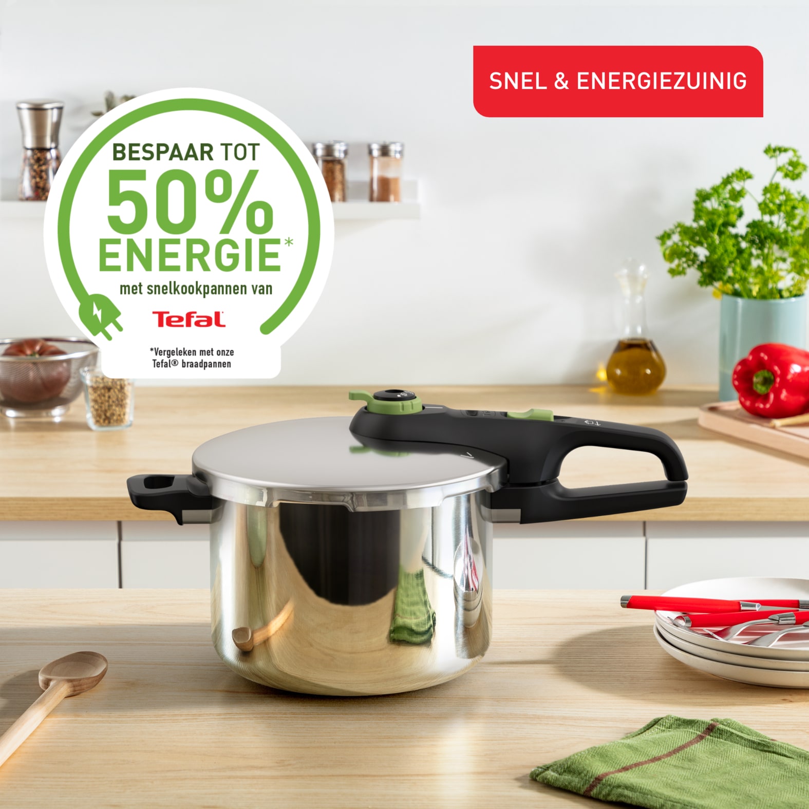 Tefal Secure Trendy Secure 5 Trendy snelkookpan 6L met stoommand - inductie - Afbeelding 6
