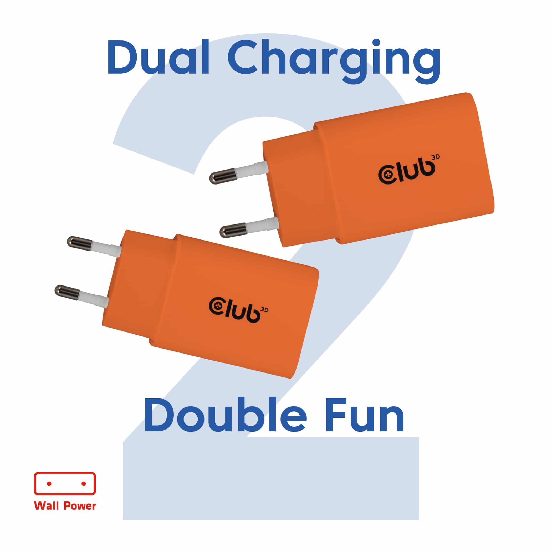 CLUB3D CAC-3023 oplader voor mobiele apparatuur Smartphone, Universeel Oranje AC Snel opladen Binnen - Afbeelding 2