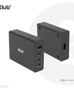 CLUB3D Travel Charger 132W GAN technology, Four port USB Type-A and -C, Power Delivery(PD) 3.0 Support - Afbeelding 3