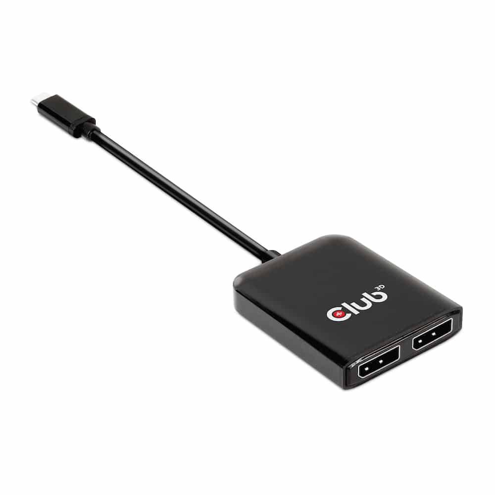 CLUB3D USB3.2 Gen2 Type-C(DP Alt-Mode) to DisplayPort Dual Monitor 4K60Hz M/F MST hub - Afbeelding 8