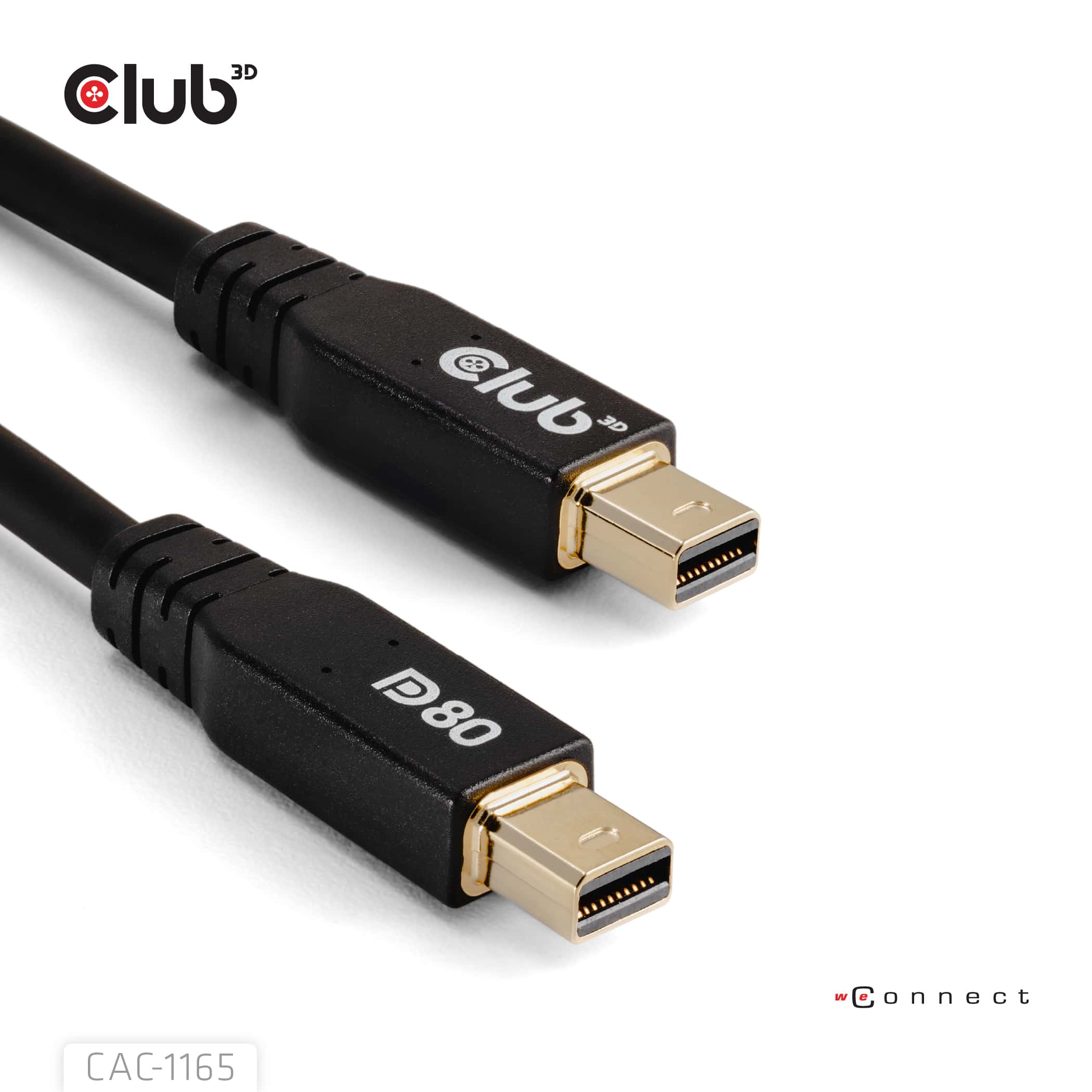 CLUB3D MiniDisplayPort to MiniDisplayPort Bi-Directional VESA DP80 Certified Cable M/M 1m/3.28ft - Afbeelding 2
