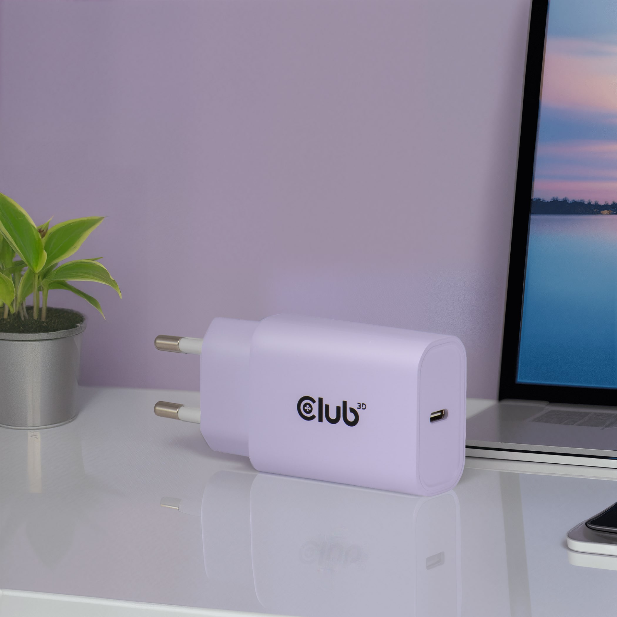 CLUB3D 2-Pack USB-C Charger 30Watt Paars - Afbeelding 7