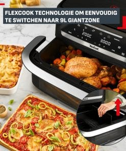 Tefal Ever Fry Dual Flex EY9278 Airfryer met flexibel tussenschot en infraroodtechnologie - 7 programma's - 9L - Afbeelding 2