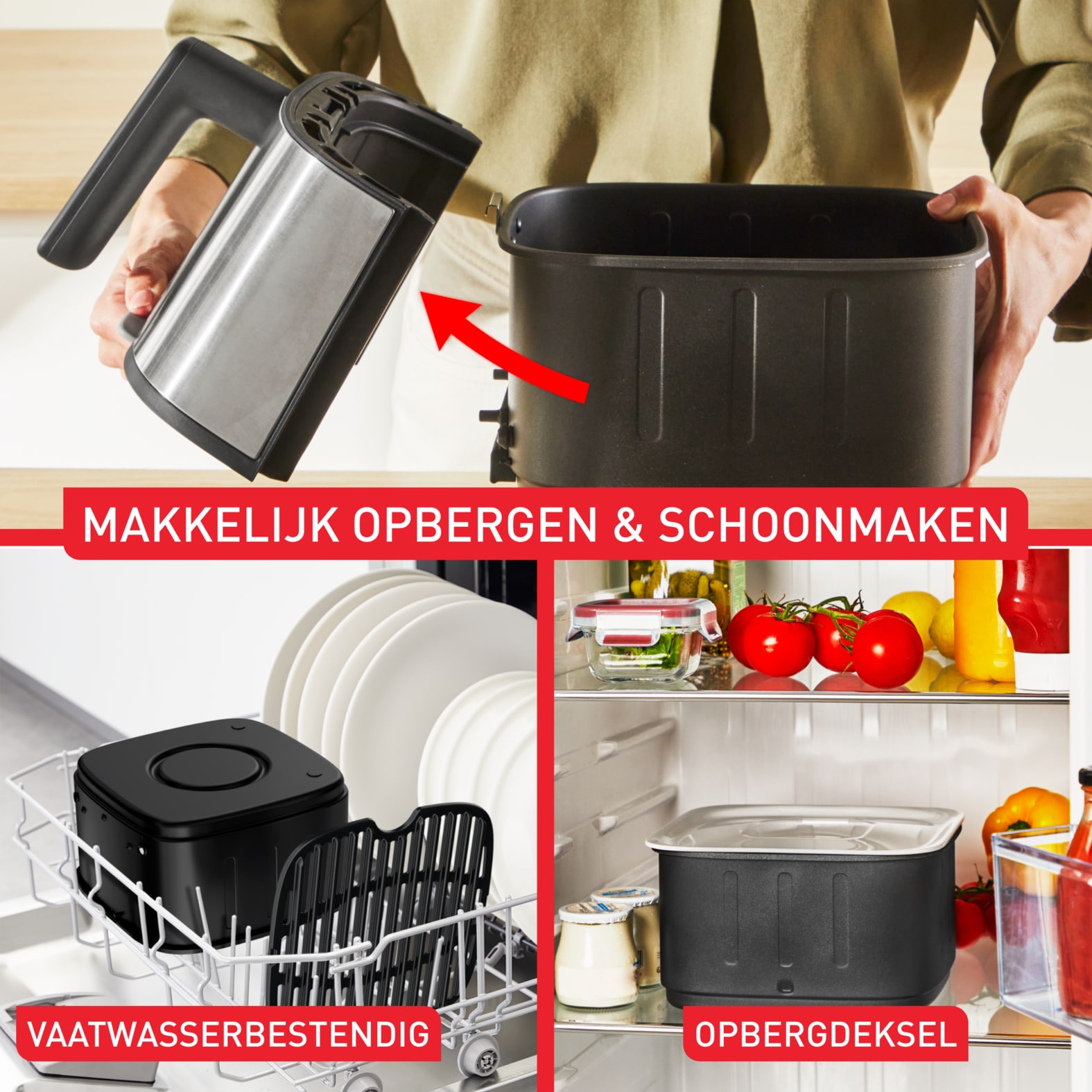 Tefal Easy Fry Smart & Silence 5L stille air fryer EY572DE0 - Afbeelding 5