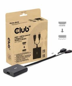 CLUB3D HDMI + Micro USB to DisplayPort 4K120Hz or 8K30Hz M/F Active Adapter