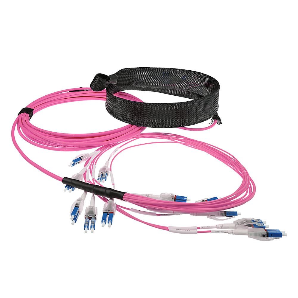 ACT 10 meter Multimode 50/125 OM4 glasvezel prefabkabel 24F LC Polarity Twist - Afbeelding 2