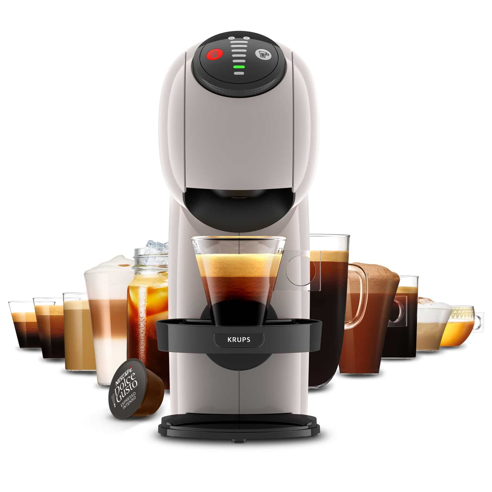 Krups NESCAFÉ DOLCE GUSTO NESCAFÉ Dolce Gusto KP243A GENIO S koffiecupmachine taupe - Afbeelding 3