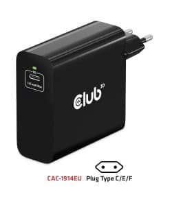 CLUB3D Travel Charger 140 Watt GaN technology, Single port USB Type-C, Power Delivery(PD) 3.1 Support - Afbeelding 6