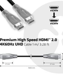 CLUB3D PREMIUM High Speed HDMI 2.0 4K60Hz UHD Kabel 1 meter - Afbeelding 3