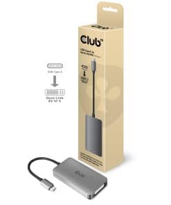 CLUB3D USB3.2 Gen1 Type-C to Dual Link DVI-D HDCP AAN versie Actieve Adapter M/V