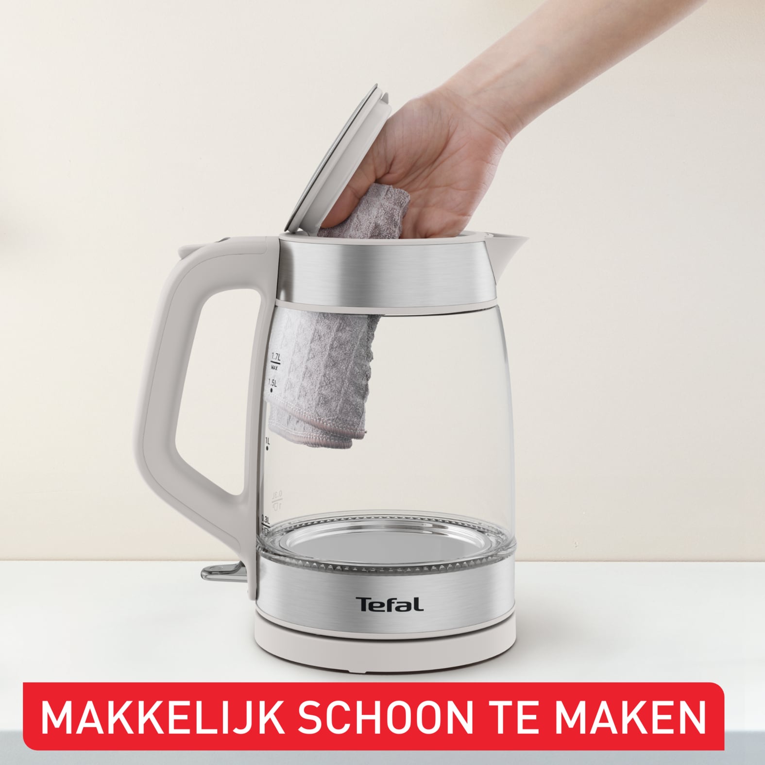 Tefal Glass Kettle KI605B glazen waterkoker - Afbeelding 6