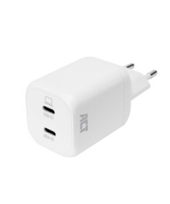 ACT USB-C-lader 100W met 2 poorten, Power Delivery 3.2, PPS, AVS, Quick Charge en GaNFast