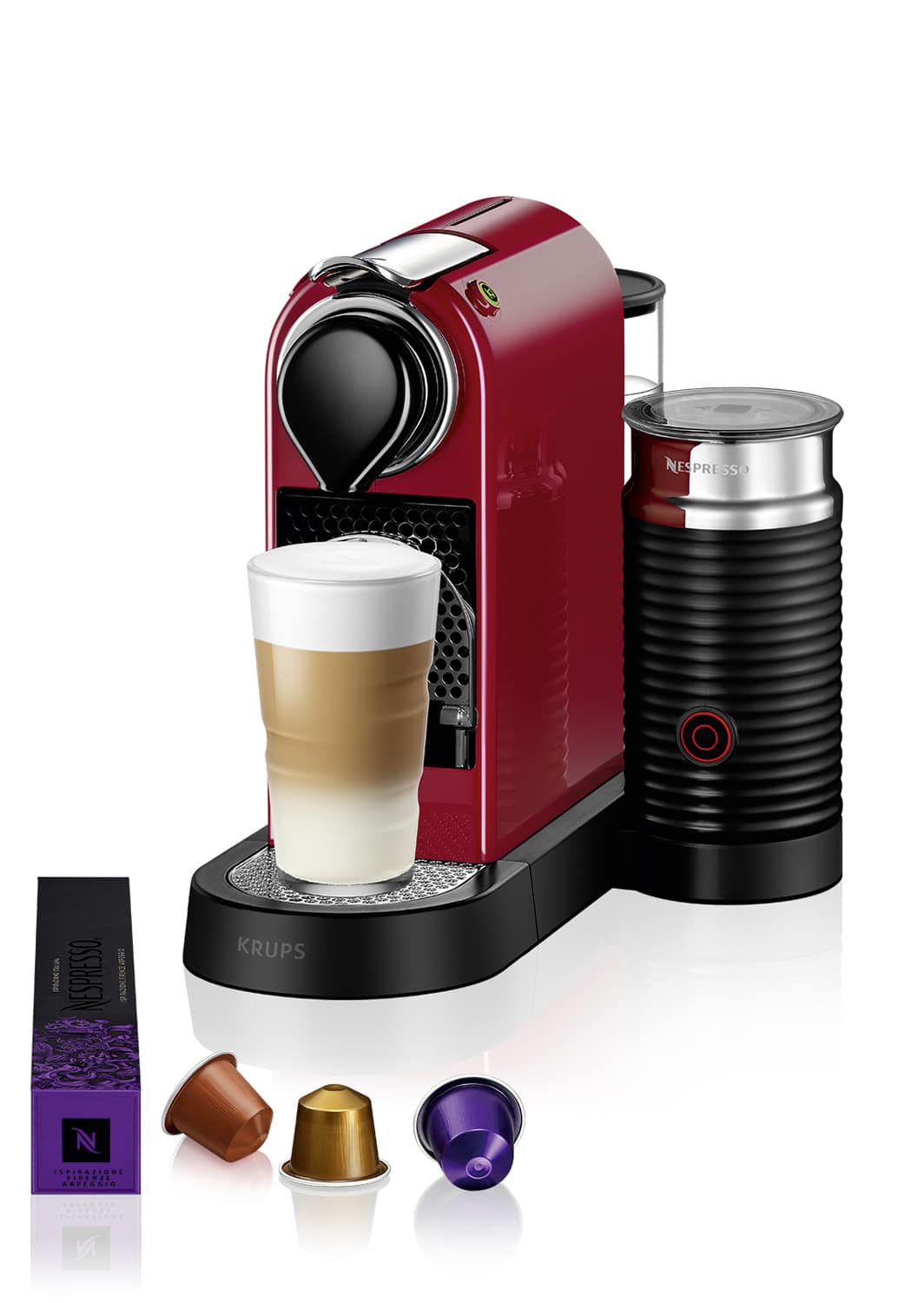 Krups Nespresso CitiZ&Milk espressomachine - Cherry Red XN7615