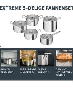 Tefal Extreme 5-delige pannenset - inductie - Afbeelding 2