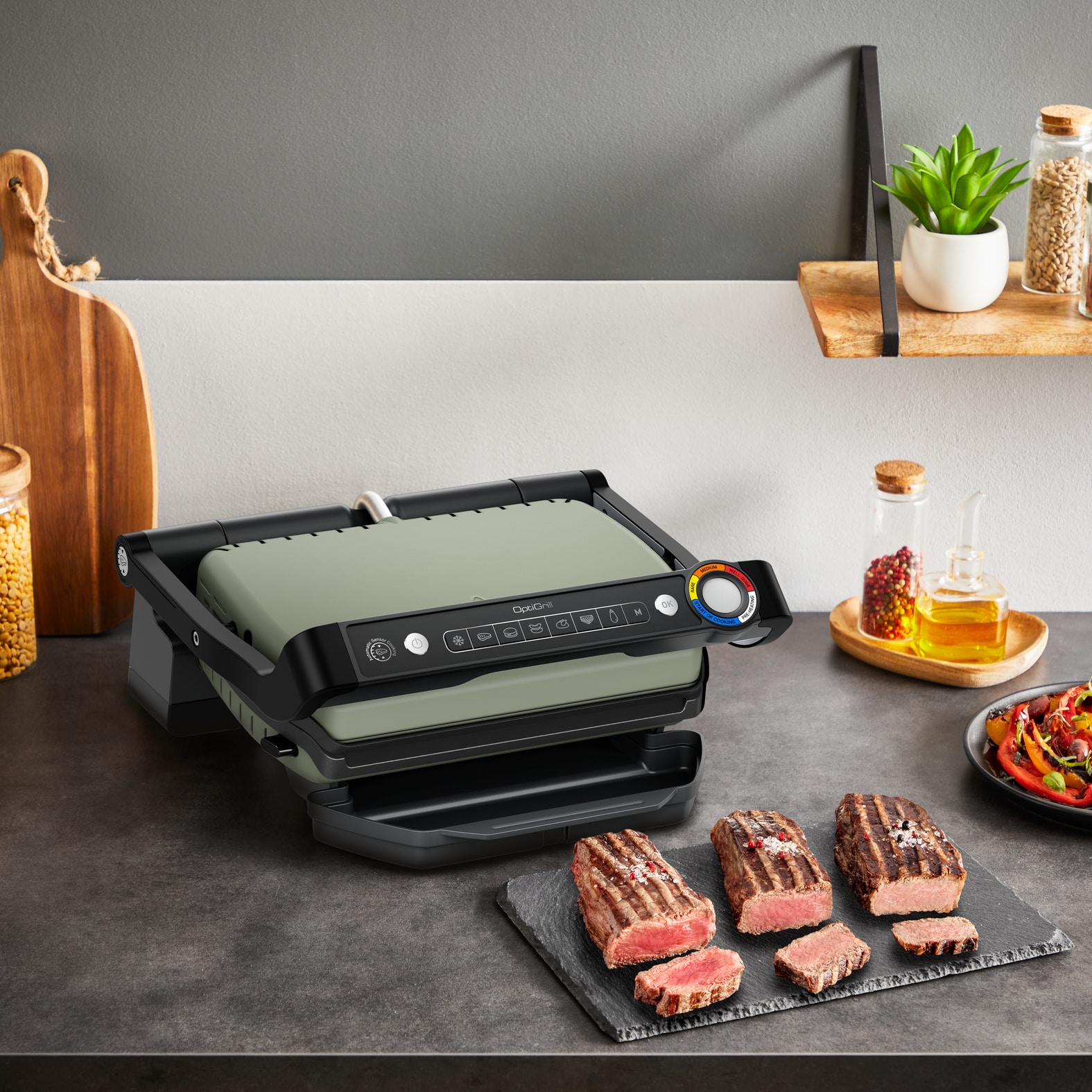 Tefal OptiGrill Eco Design OptiGrill GC71EL Intelligente contactgrill - Keramische platen - 6 automatische programma's - Afbeelding 8