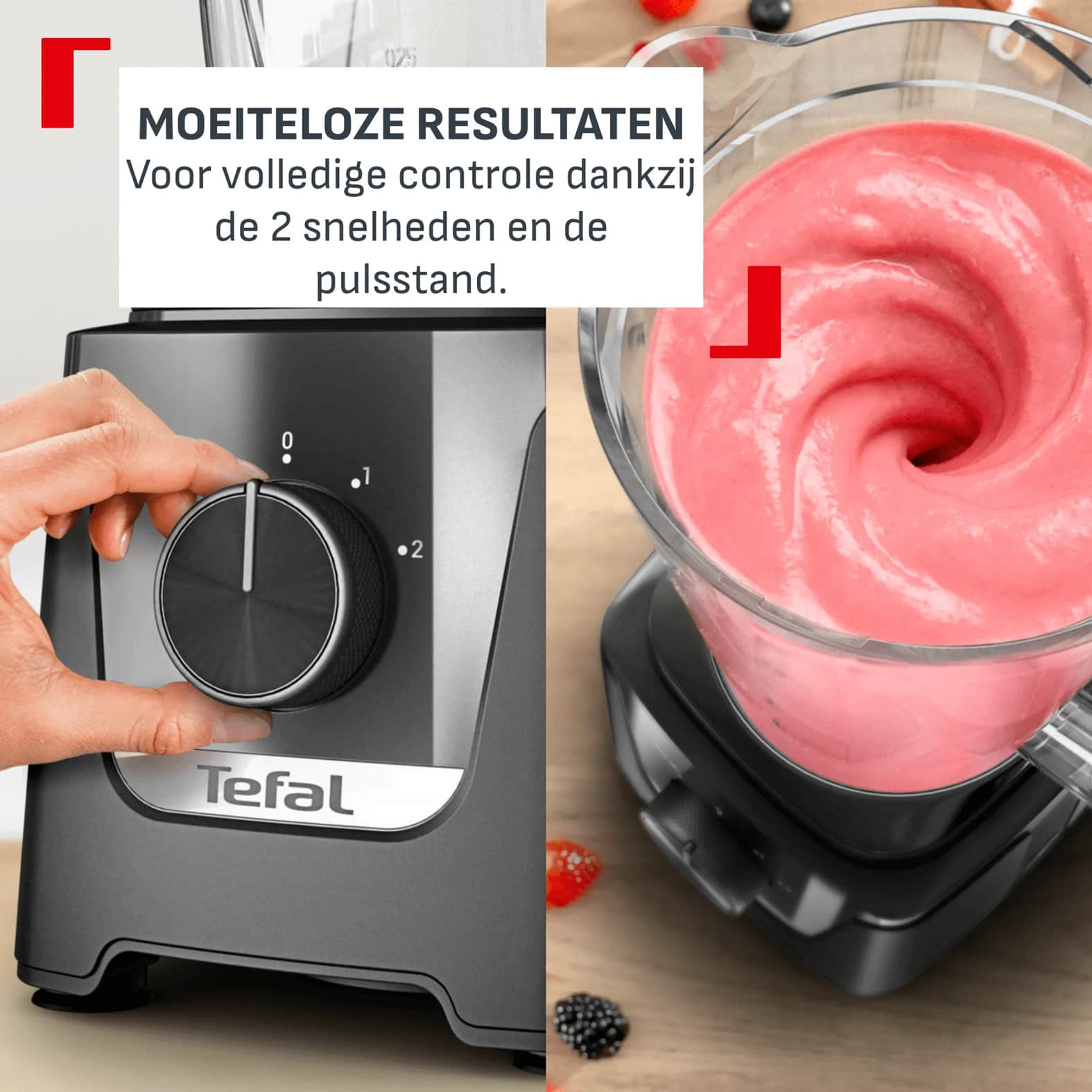 Tefal Blendforce 3 BL5958 Blender met glazen kan - 2 snelheden en pulsfunctie - 1,25 L - Afbeelding 4