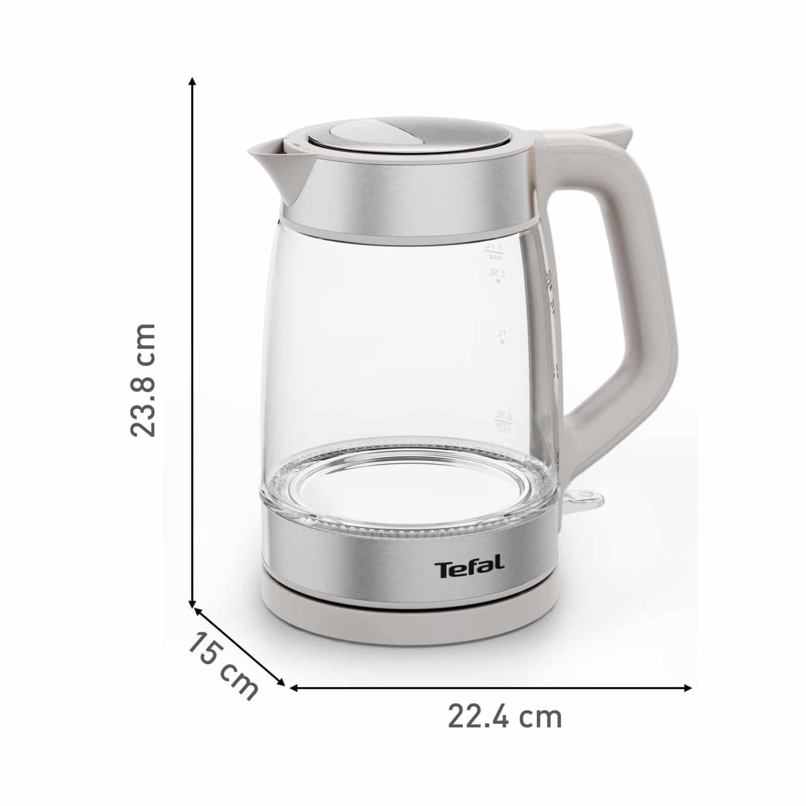 Tefal Glass Kettle KI605B glazen waterkoker - Afbeelding 3