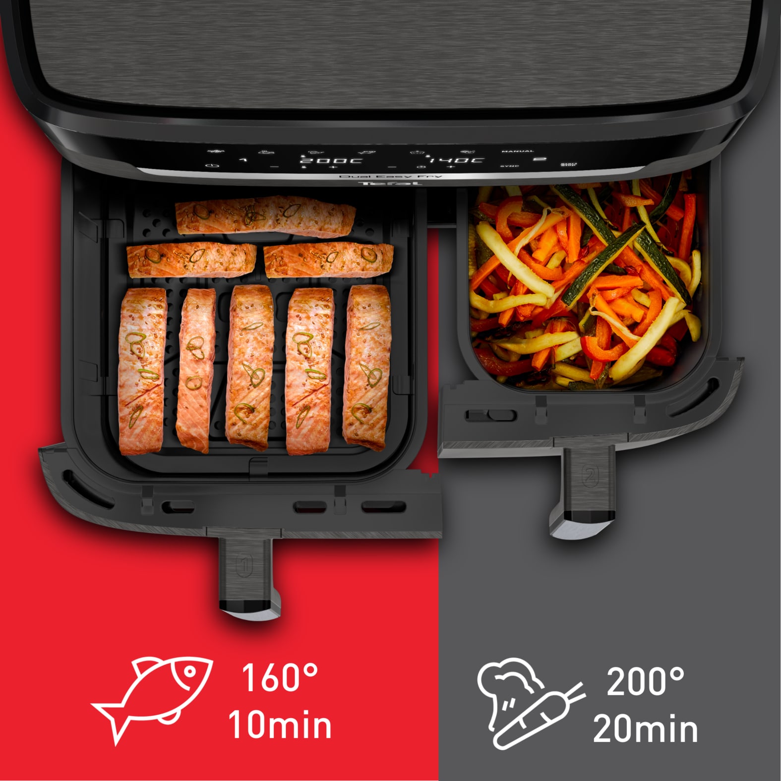 Tefal Easy Fry Dual XXL EY942H dubbele heteluchtfriteuse - Afbeelding 8