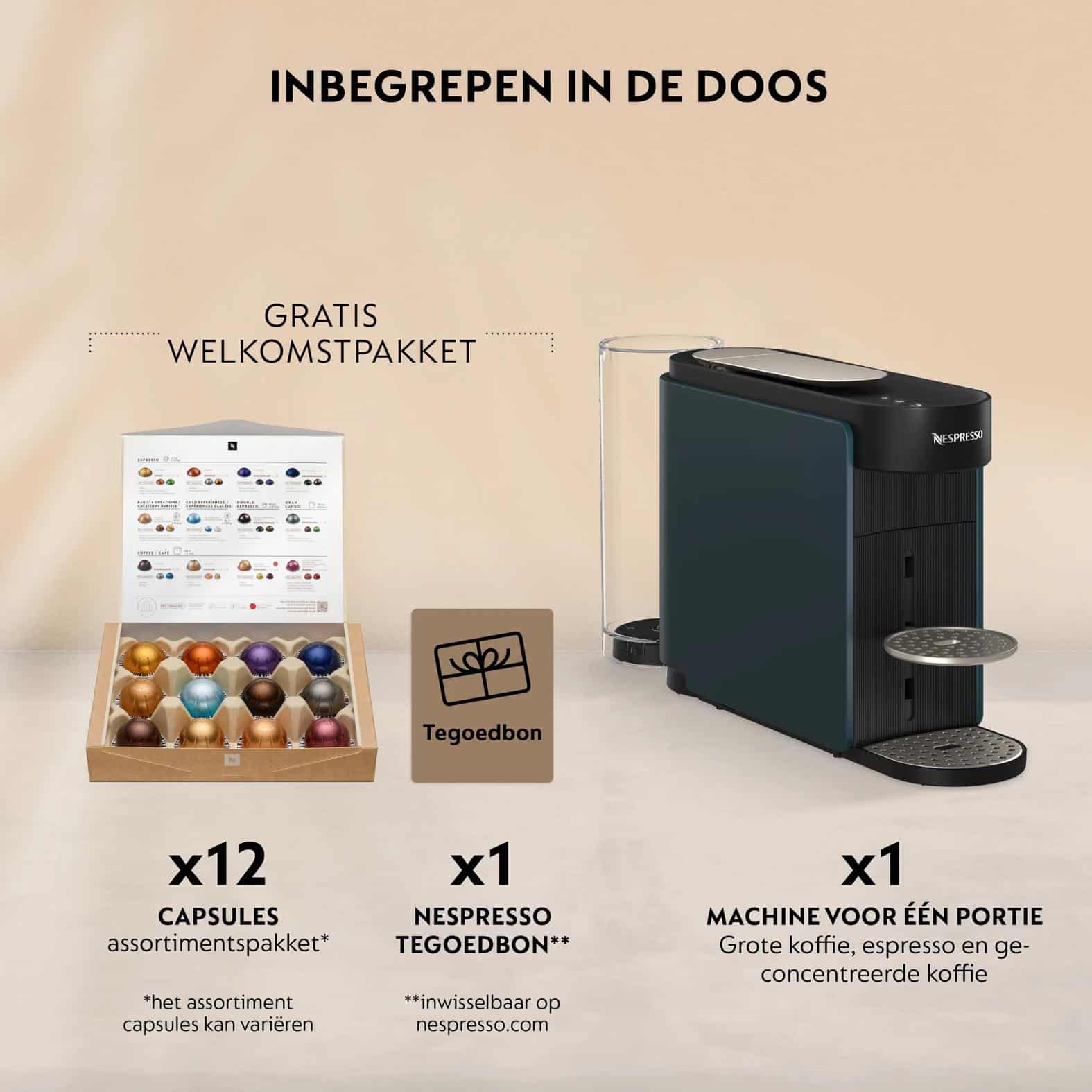 Krups Vertuo Up XN9404 koffiemachine met capsules - blauw