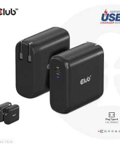 CLUB3D Travel Charger 100 Watt GAN technology, USB-IF TID certified, Single port USB Type-C, Power Delivery(PD) 3.0 Support - Afbeelding 3