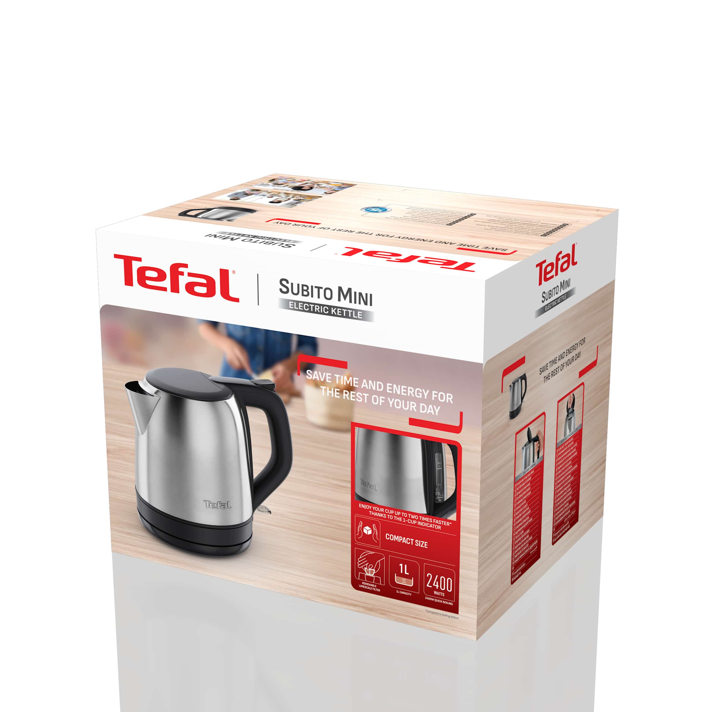 Tefal Subito Mini KO5S2D 1L waterkoker - Afbeelding 3