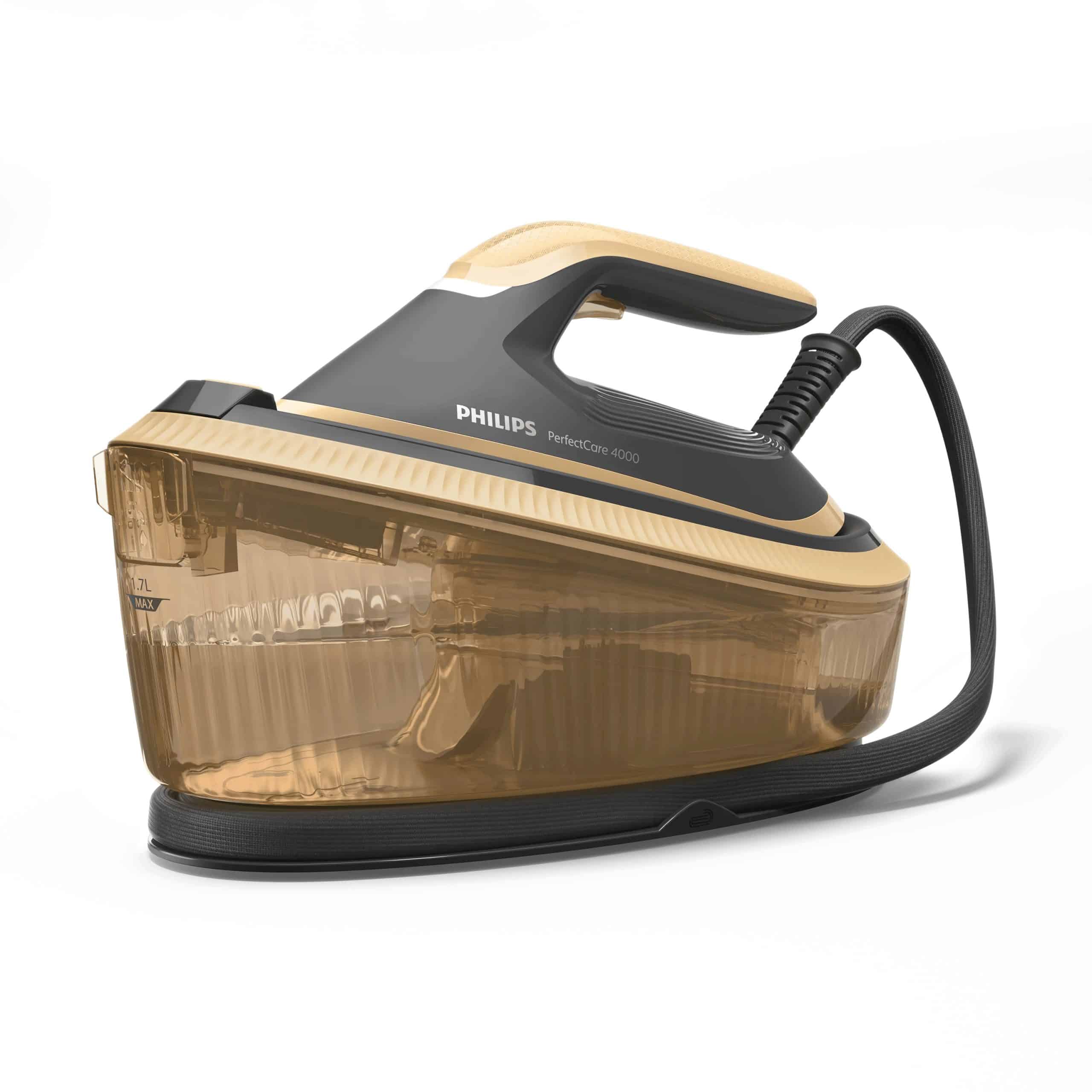 Philips PSG4040/80 stoomstrijkijzer station 2400 W 1,7 l SteamGlide Plus-zoolplaat Goud, Zwart