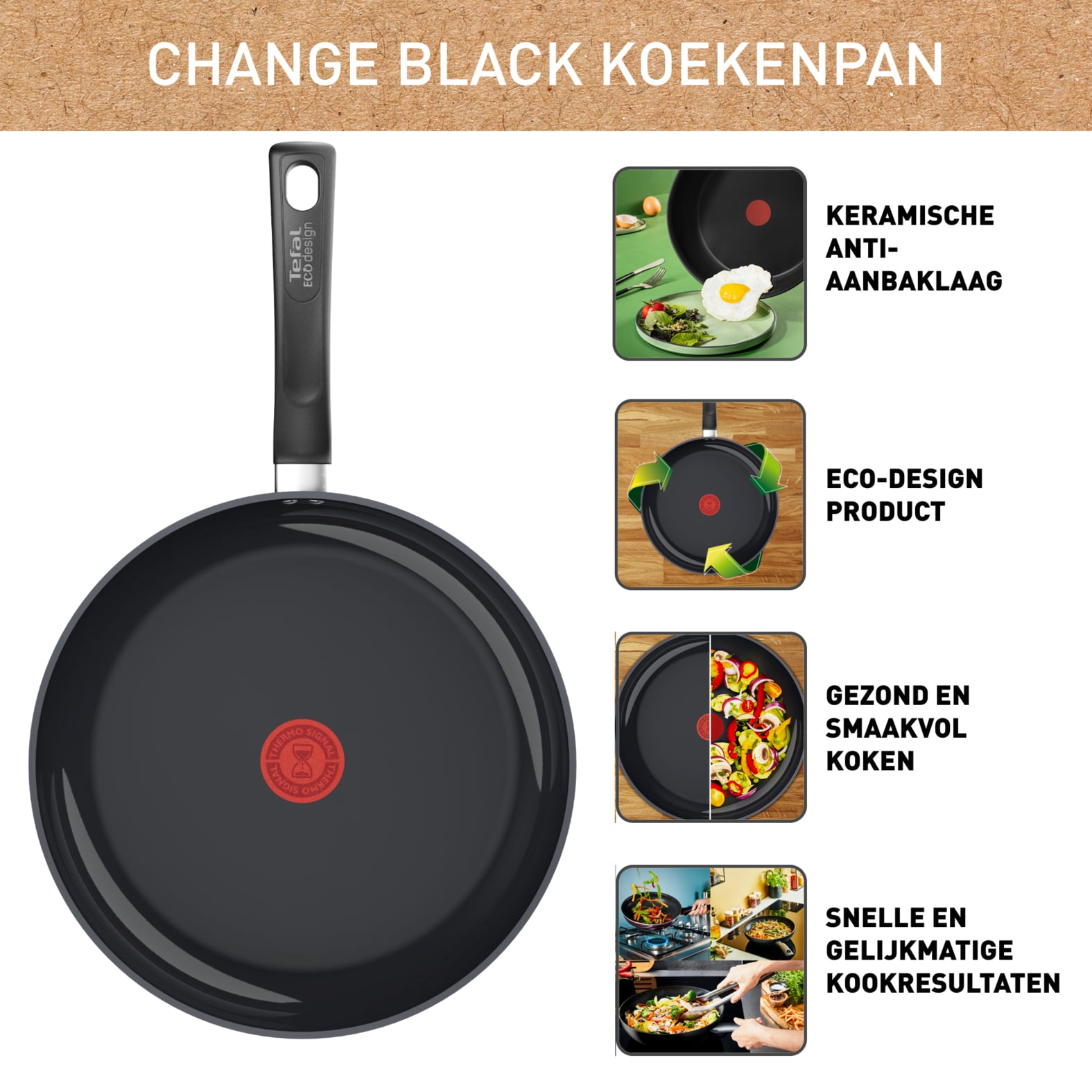 Tefal Change Black keramische koekenpan 28 cm - inductie - Afbeelding 8