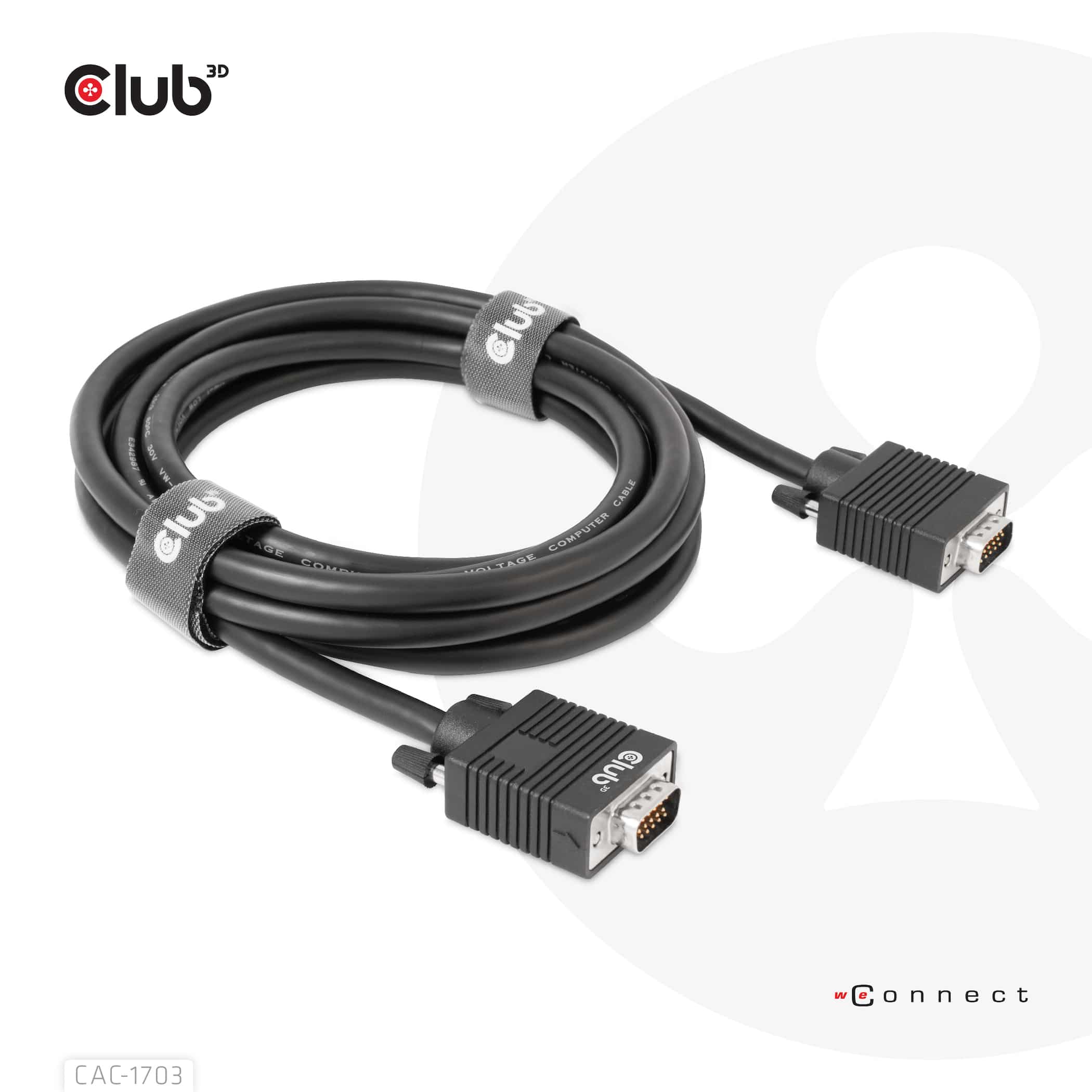 CLUB3D VGA Cable Bidirectional M/M 3m/9.84ft 28AWG - Afbeelding 6