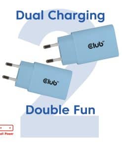 CLUB3D CAC-3022 oplader voor mobiele apparatuur Smartphone, Universeel Blauw AC Snel opladen Binnen - Afbeelding 2