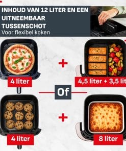 Tefal Ever Fry Trio Air fryer met 3 kookzones - Infraroodtechnologie - 12 L EY968FE0 - Afbeelding 3