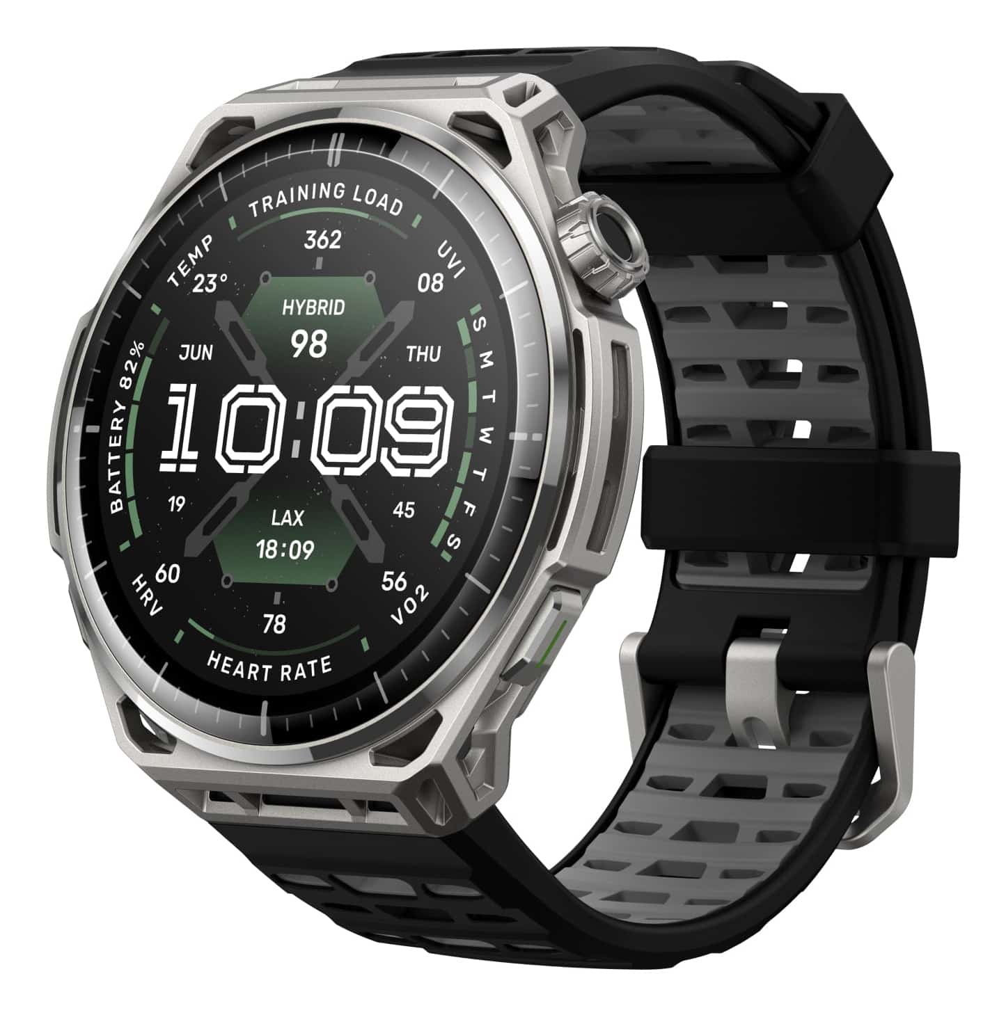 Amazfit Balance 3 3,81 cm (1.5") AMOLED 51 mm Digitaal 480 x 480 Pixels Touchscreen Roestvrijstaal Wifi GPS