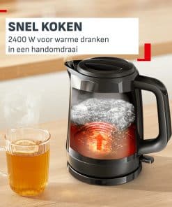 Tefal Express KO1E08 waterkoker 1,7L - snel kokend - 2400 W - automatische uitschakeling KO1E08E0 - Afbeelding 2