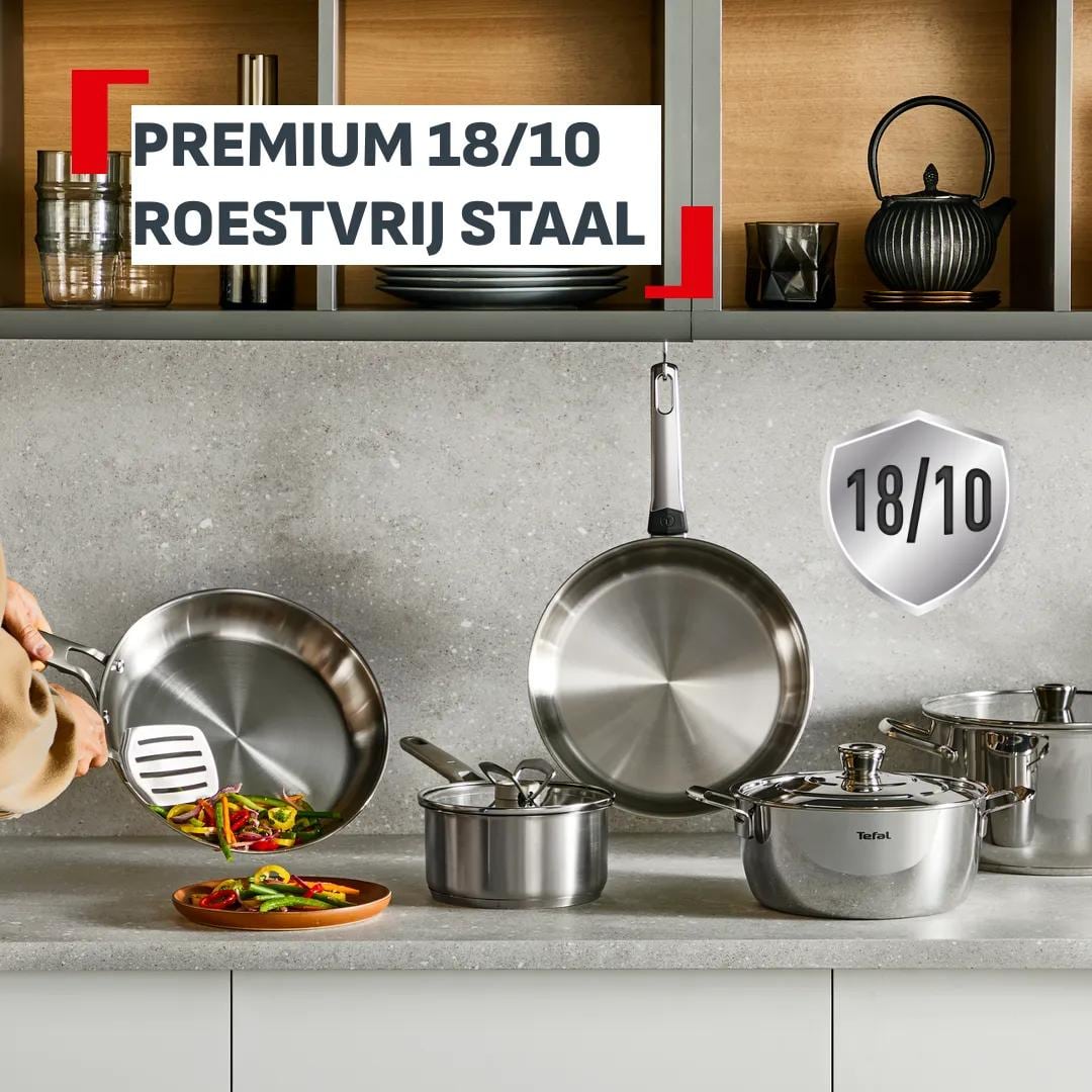 Tefal Extreme koekenpannenset zonder coating 24/28 cm - inductie - Afbeelding 4