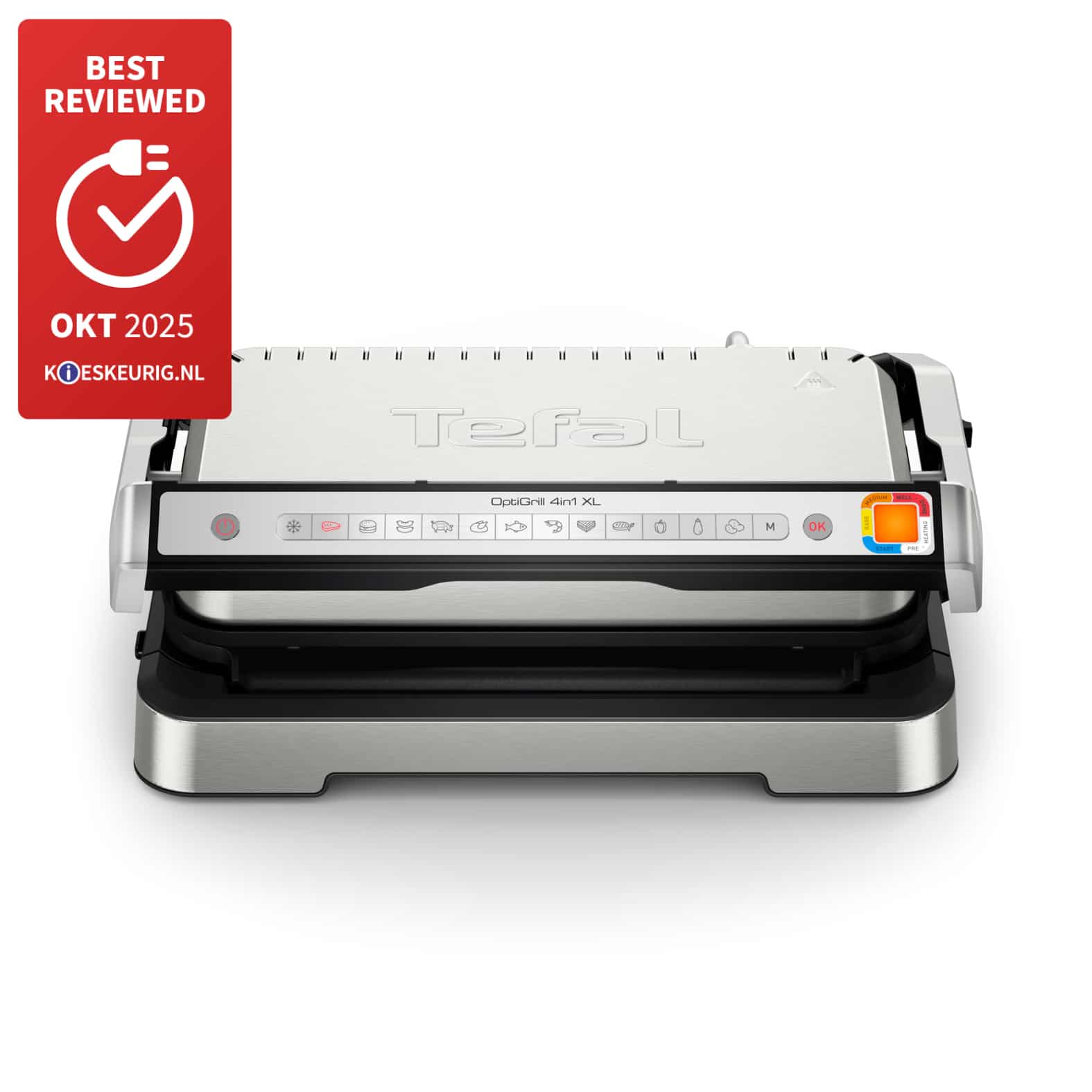 Tefal OptiGrill 2in1 XL OptiGrill 4in1 XL GC784D Slimme contactgrill met bbq-functie - 12 automatische programma's